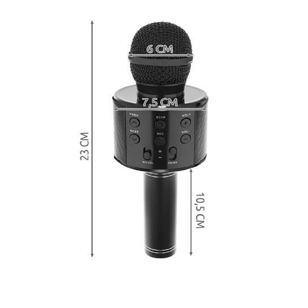 Bluetooth Karaoke mikrofon WS-858 (BBL) (BBV) (16)