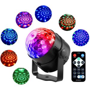 Színes mini LED diszkólámpa távirányítóval (BBL)