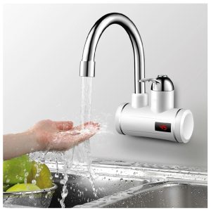 WATER+ Fali csatlakozós vízmelegítő csaptelep, LED kijelzővel (BBL)