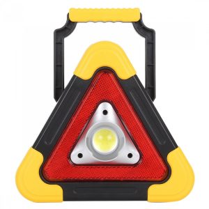 COB LED szolár multifunkciós lámpa elakadásjelző háromszög HB-6608-9 (BBD)