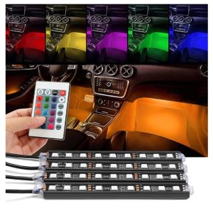 RGB LED lábtér világítás autóba - távirányítós (BBL)