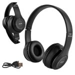 P47 Bluetooth-os akkus  fejhallgató headset MP3 lejátszó - fekete (BBV)