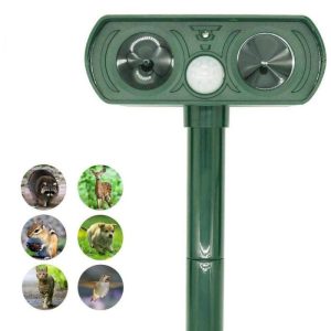 K9 Napelemes mozgásérzékelős állatriasztó - érzékeli a mozgást, majd aktiválja az ultrahangos hangszórót  (BBV) (THM)