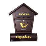 Utcai postaláda újságtartóval - sötétbarna (BBL) (BBD) (BBA)