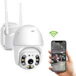 Telefonról vezérelhető PTZ01 WIFI-s biztonsági kamera - mozgásérzékelős, 360°-ban forgatható, időjárásálló - fehér (FX) (BBV) (BBD)