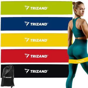 5 különböző erősségű fitnesz szalag tárolózsákban (BB-21955) (BB-15646)