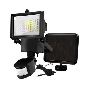 Mozgásérzékelős, napelemes (szolár) reflektor, 60 LED-es kivitelben (BBL)