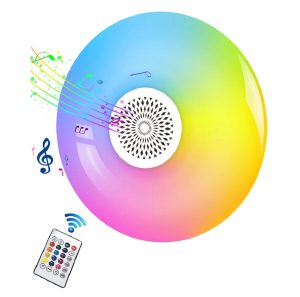 E27 RGB Bluetooth UFO lámpa hangszóróval + távirányítóval - 48W (BBJH)