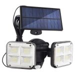 BB-JD-2109 kétoldalú, forgatható napelemes mozgásérzékelős reflektor - 120 LED-del és 270°-os bevilágítási szöggel (BBV)