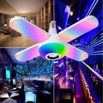 E27 foglalatú összecsukható RGB LED izzó beépített hangszóróval + távirányítóval (BBV)