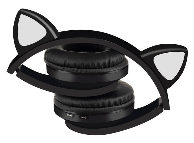 Cica füles vezeték nélküli fejhallgató – fekete (BB16868) (4)