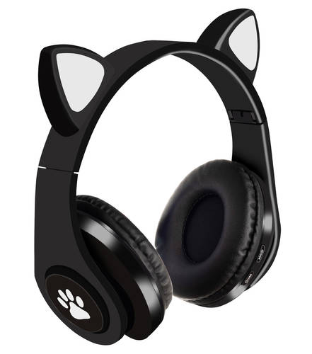 Cica füles vezeték nélküli fejhallgató – fekete (BB16868) (6)