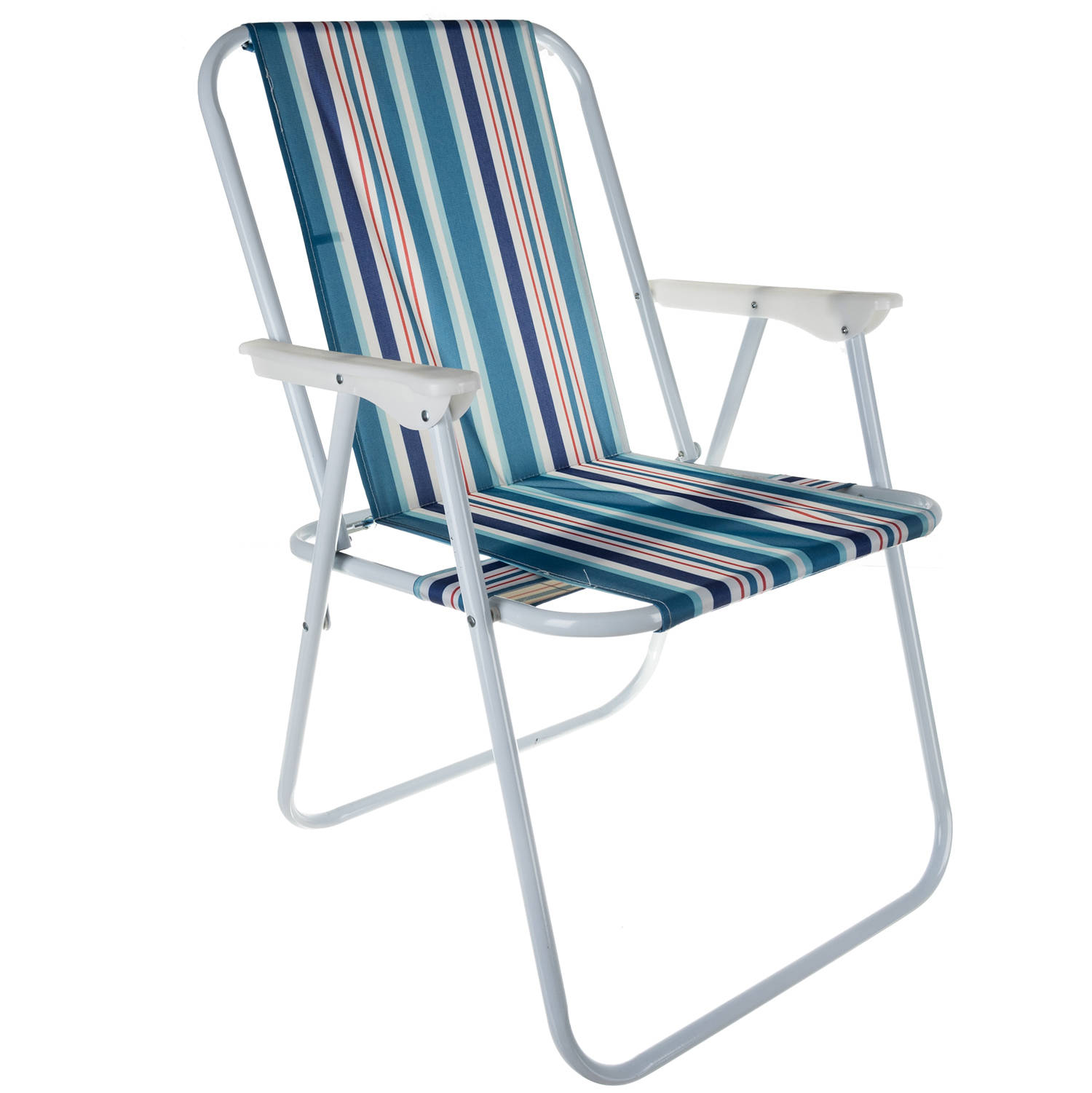 Összehajtható kemping szék vidám, csíkos szövettel (BB10045) (2)