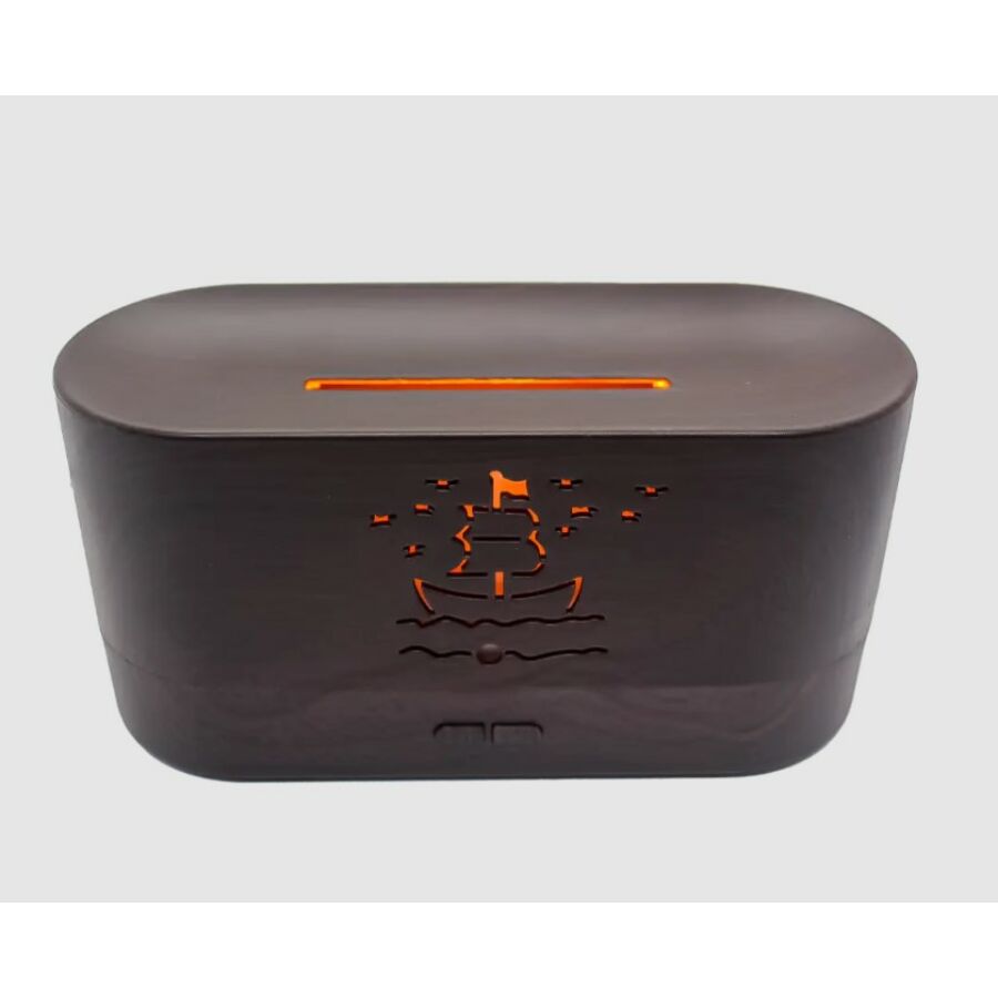 Flame aroma difffúzor valósághű láng effekttel -180 ml , USB, sötétbarna1