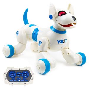 Beszélő, játszó, táncoló, éneklő távirányítós robot kutya - távirányítóval vezérelhető, kék (BBJ)