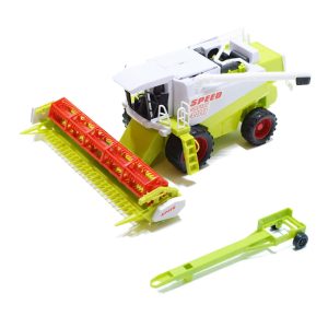 Nagy méretű élethű játék kombájn, aratógép - zöld színben - 25 cm (BBMJ)