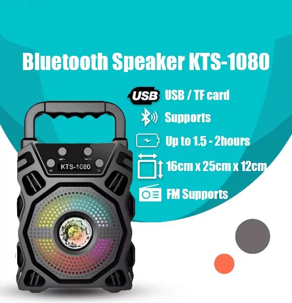 KTS-1080 vezeték nélküli hangszóró LED reflektorral (BB (4)