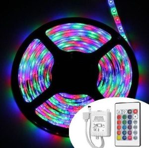 5M-es színes (RGB) távirányítható led szalag szett (BBV)