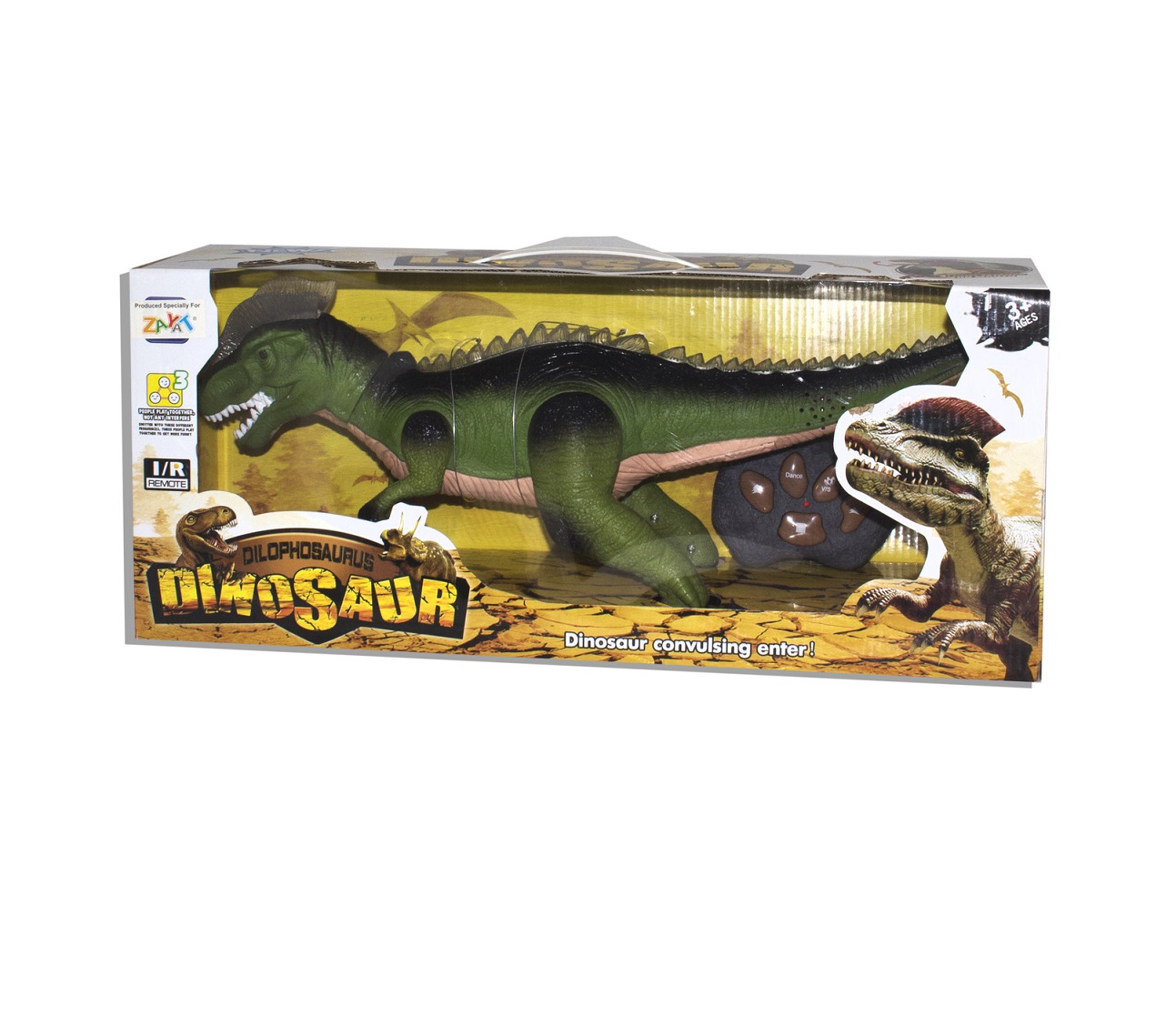 Dilophosaurus távirányítós játék dínó világító dupla taréjjal (5)