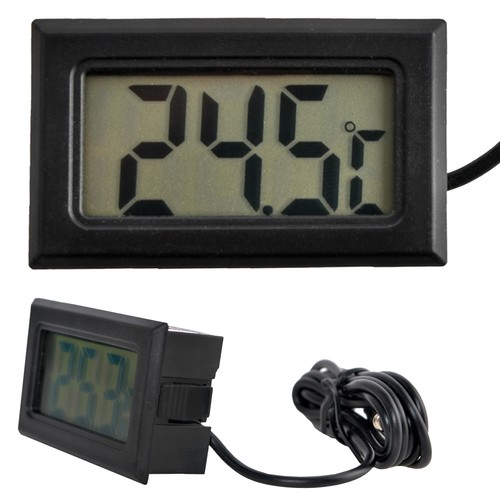Vízálló, digitális hőmérő, LCD kijelzővel – akváriumba, fagyasztóba, üvegházba, -50 és 70°C között (BB-488) (5)