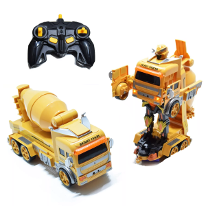 Robottá alakuló betonkeverő – akkus, távirányítós, zenélő és villogó munkagép transformers - 40 cm (BBJ)