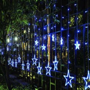 138 LED-es fényfüggöny csillagokkal kül-, és beltérre, 8 világítási móddal - 2,5 x 1 m, hideg fehér (BB-11318) - Image 3