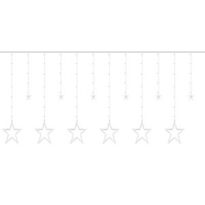 138 LED-es fényfüggöny csillagokkal kül-, és beltérre, 8 világítási móddal - 2,5 x 1 m, hideg fehér (BB-11318) - Image 12