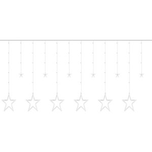 138 LED-es fényfüggöny csillagokkal kül-, és beltérre, 8 világítási móddal - 2,5 x 1 m, hideg fehér (BB-11318) - Image 8