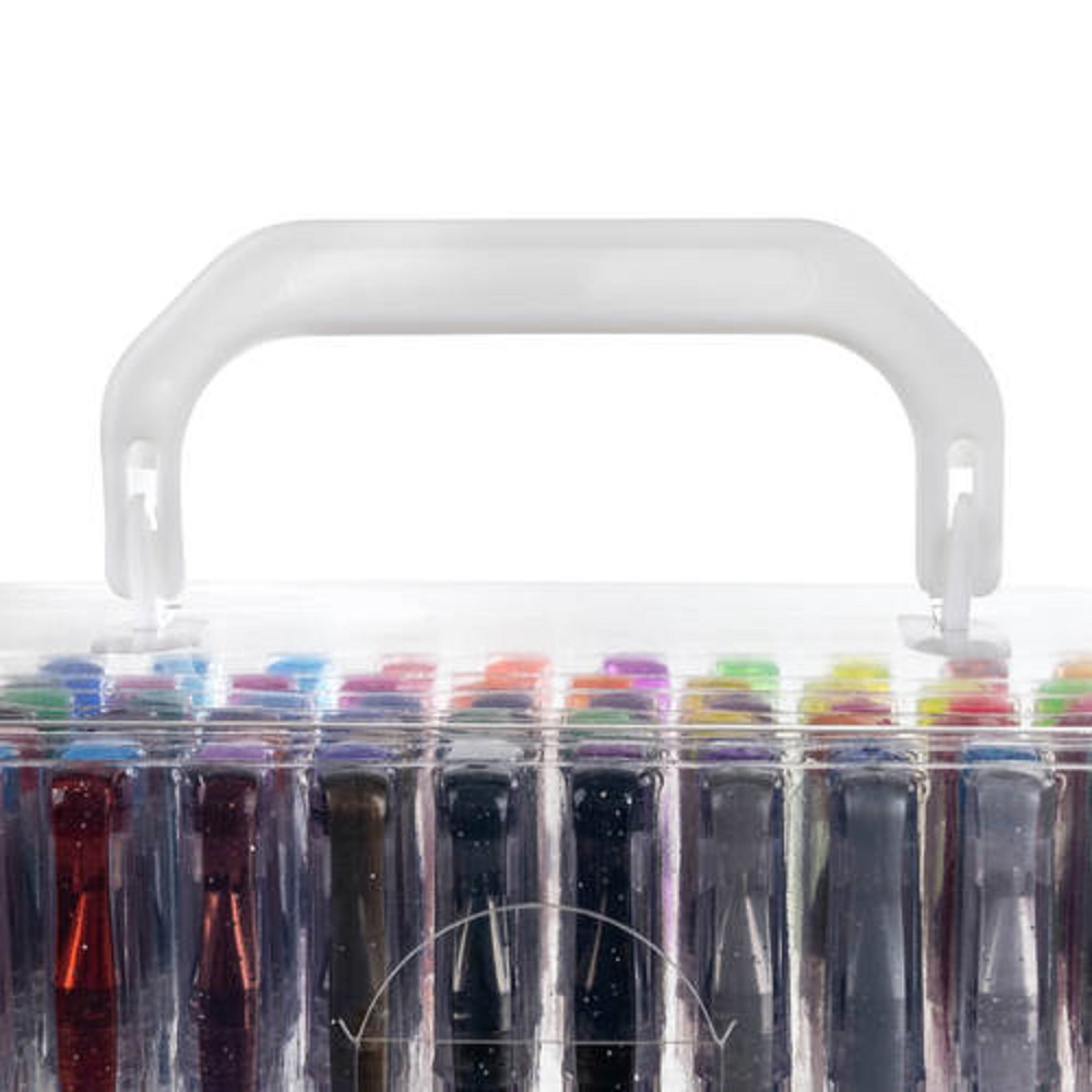 140 darabos színes zselés toll készlet – 4 féle árnyalattal, praktikus hordozható tokban (BB-16708) (3)