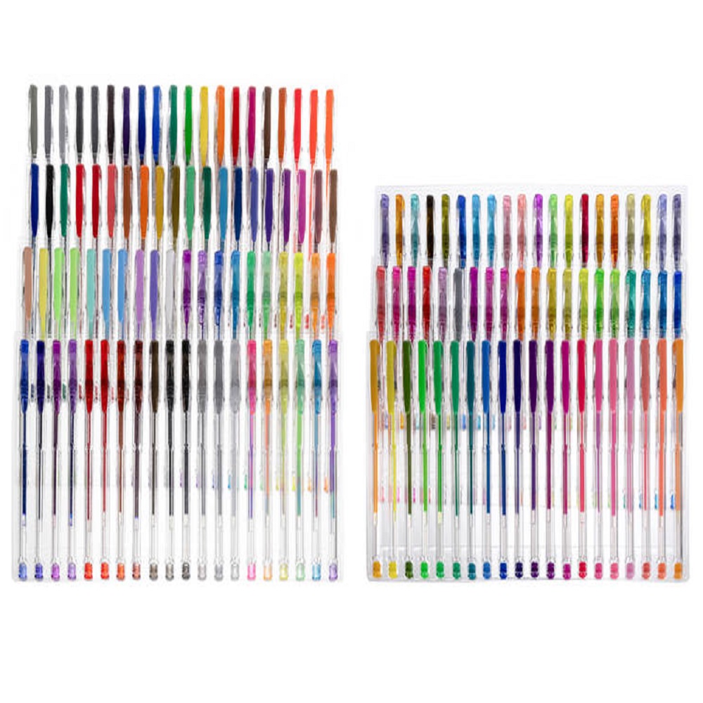 140 darabos színes zselés toll készlet – 4 féle árnyalattal, praktikus hordozható tokban (BB-16708) (6)