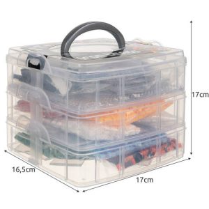 6500 db-os vasalható, színes gyöngy készlet hordozható 3 szintes tárolóban - különböző formákkal, kiegészítőkkel (BB-20306) - Image 9