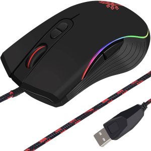 Dunmoon ergonomikus gamer egér 7 programozható gombbal, LED háttérvilágítással (BB-16716)