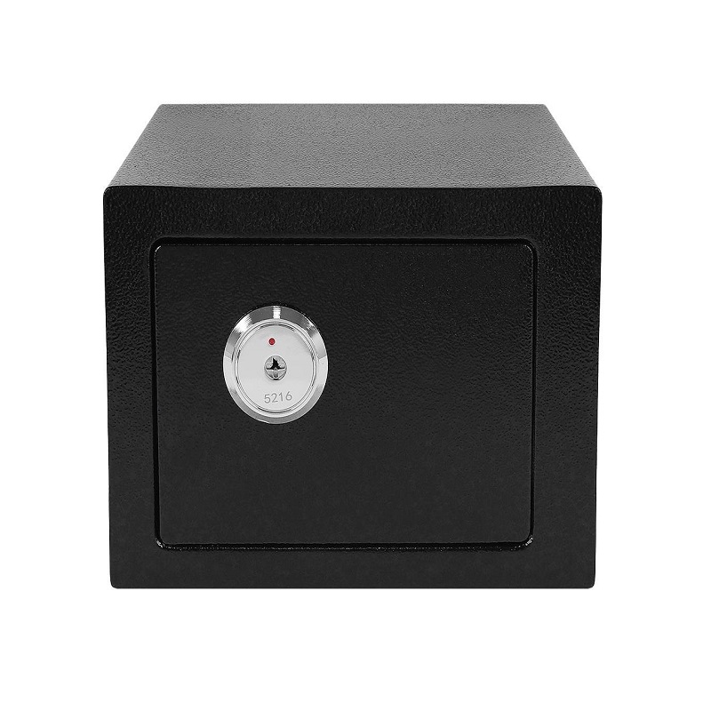 Falra szerelhető biztonsági széf – 3 darab kulccsal, 23 x 17 x 17 cm, fekete (BB-8800) (14)