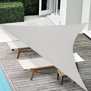 Háromszögletű vízálló, UV szűrős napvitorla - 3x3x3 m, szürke (BB-23147) - Image 2