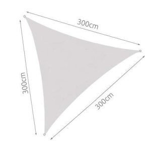 Háromszögletű vízálló, UV szűrős napvitorla - 3x3x3 m, szürke (BB-23147) - Image 4