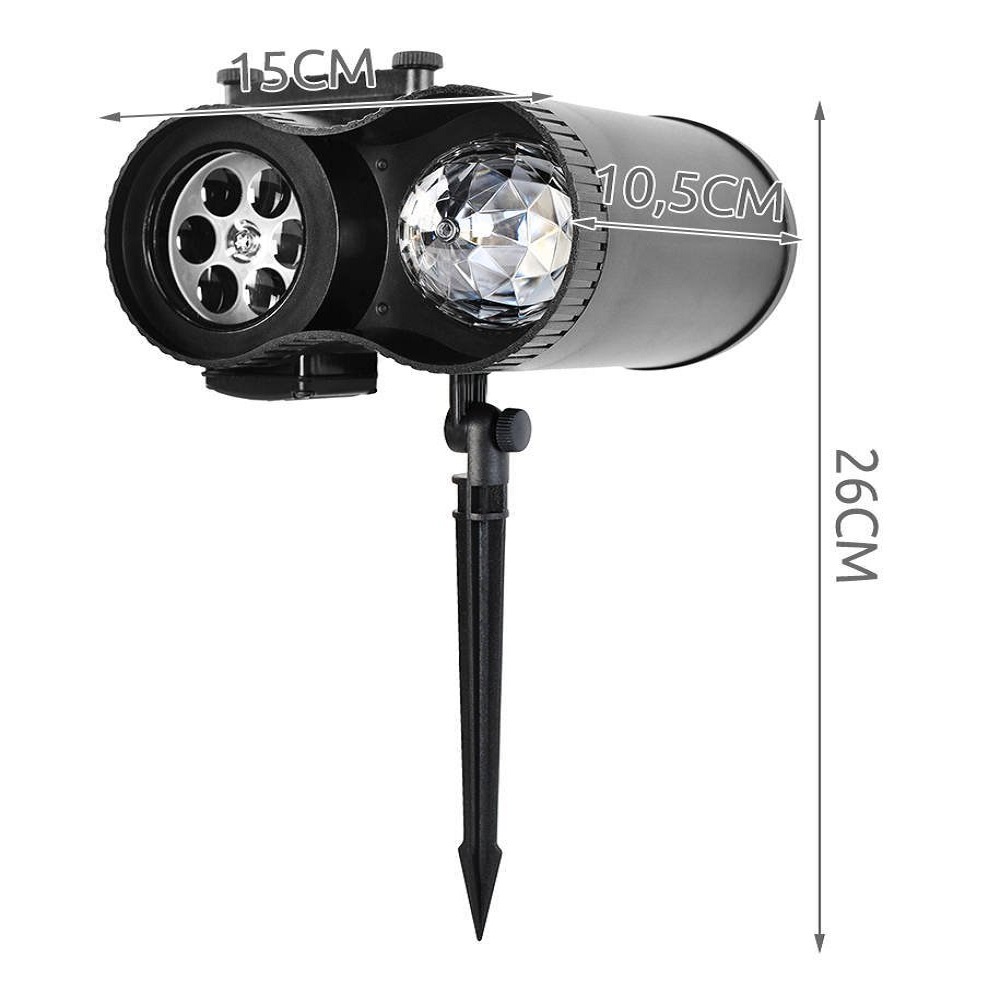 Kültéri LED projektor távirányítóval – 12 különböző diával, 17 funkcióval – ünnepi alkalmakra (BB-9565) (4)