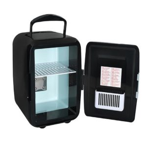 Mini hordozható hűtőszekrény - hűtési és fűtési funkcióval, 4L-es kapacitás - fekete (BB-5794)