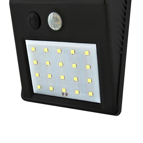 Napelemes mozgásérzékelős kerti fali lámpa – 20 LED, beépített akkumulátor (BB-0472) (9)