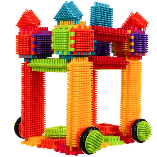 Oktató, logikai, készségfejlesztő tüskés építőelemek gyerekeknek – 192 színes elemmel (BB-20376) (11)