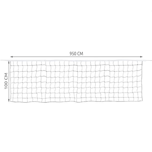 Röplabdatollaslabda háló – praktikus cipzáros táskával – 950 x 100 cm, fekete (BB-2851) (1)