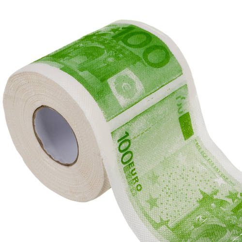WC papír guriga 100 eurós bankjegy mintával – 2 rétegű (BB-20880) (6)