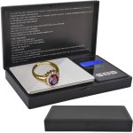 Nagy pontosságú zsebmérleg LCD kijelzővel és tara funkcióval 500 grammig - 6 féle mértékegység, 0,1 g pontosság (BBV)