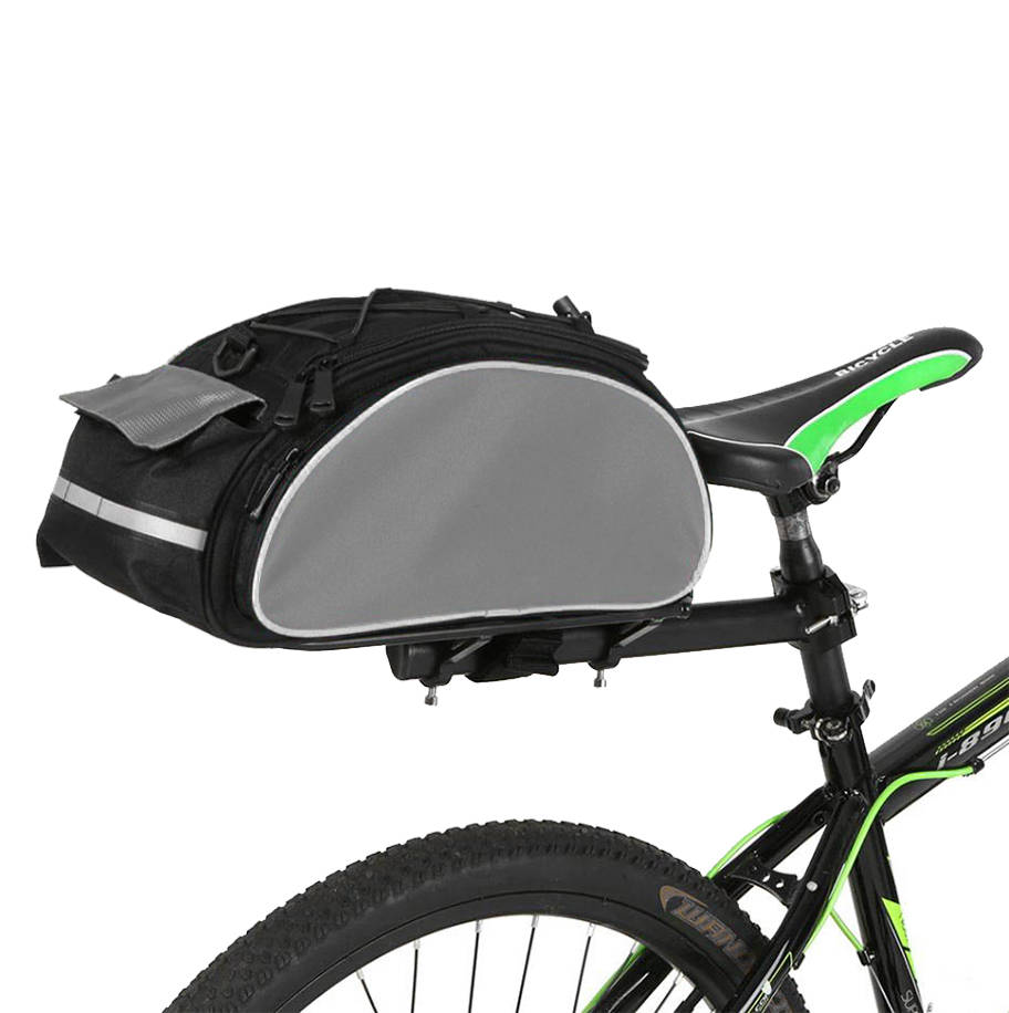 2 az 1-ben vízálló, csomagtartóra rögzíthető kerékpár táska, levehető vállpántokkal – 13 L (BB-14096) (7)