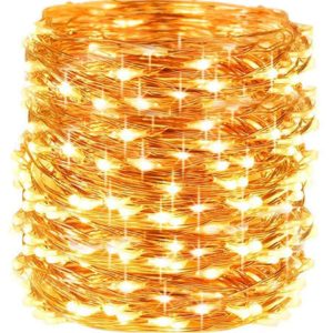 300 LED-es karácsonyi fényfüzér távirányítóval - 8 világítási móddal, meleg fehér (BB-17241) - Image 7