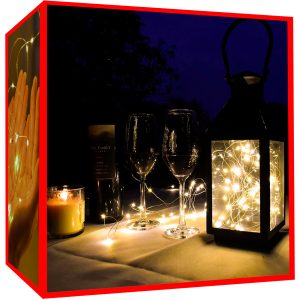 300 LED-es karácsonyi fényfüzér távirányítóval - 8 világítási móddal, meleg fehér (BB-17241) - Image 4