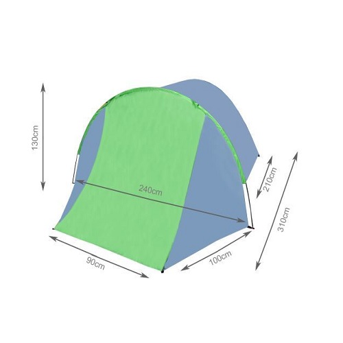 4 személyes tágas, vízálló kemping turista sátor – előtetővel, szúnyoghálóval és szellőzőrendszerrel (BB-10115) (6)