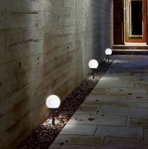6 darabos földbe szúrható napelemes kerti lámpa – gömb alakú, hideg fehér (BB-18310) (4)
