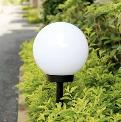 6 darabos földbe szúrható napelemes kerti lámpa – gömb alakú, hideg fehér (BB-18310) (6)