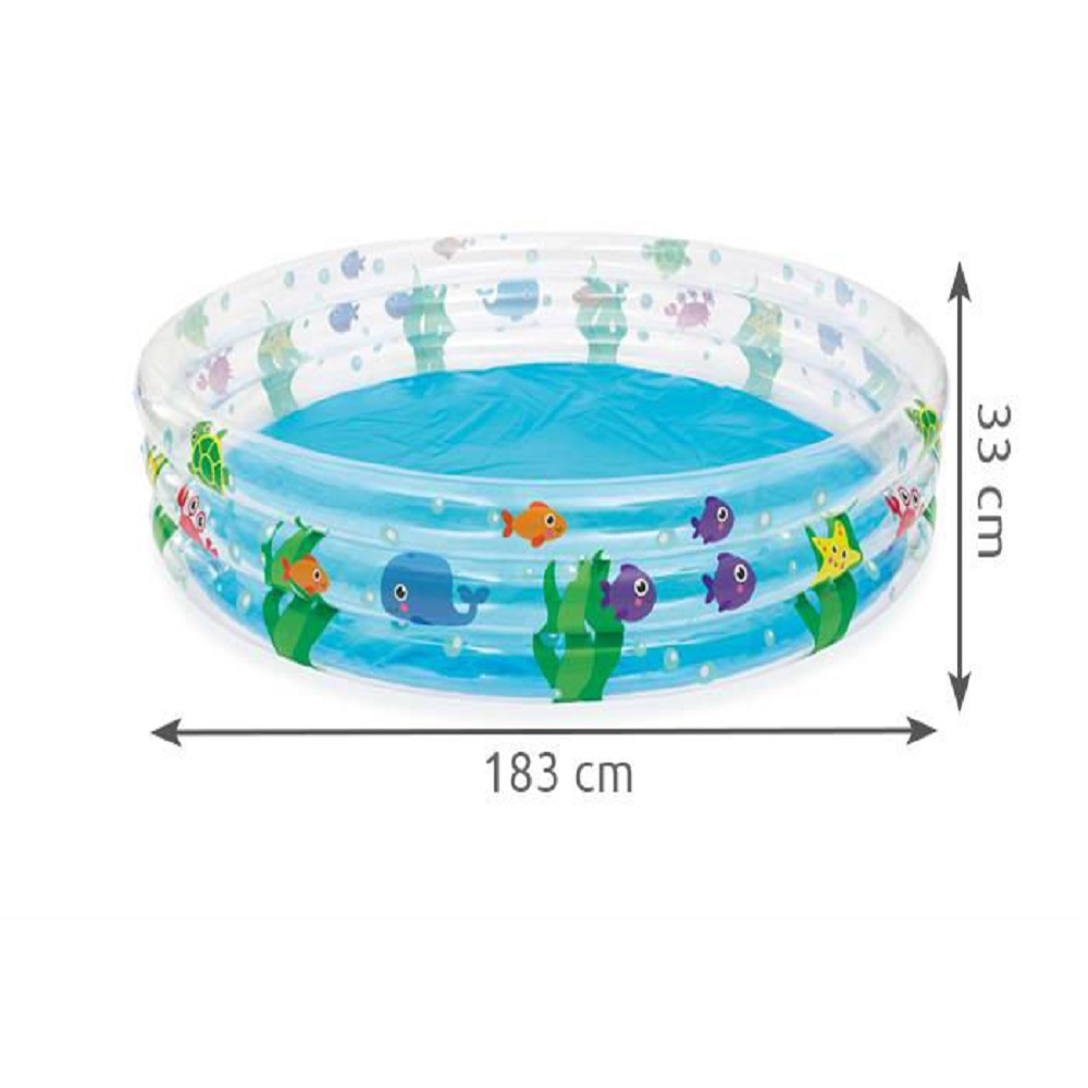 Bestway felfújható halacskás pancsoló medence gyerekeknek – 183-33 cm (BB-9865) (2)