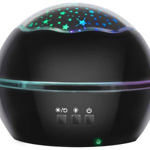 Forgó csillagfény LED lámpa, csillagos éjszakai égboltot vagy óceáni állatokat vetítő projektor gyerekeknek - fekete (BB-16857) - Image 7